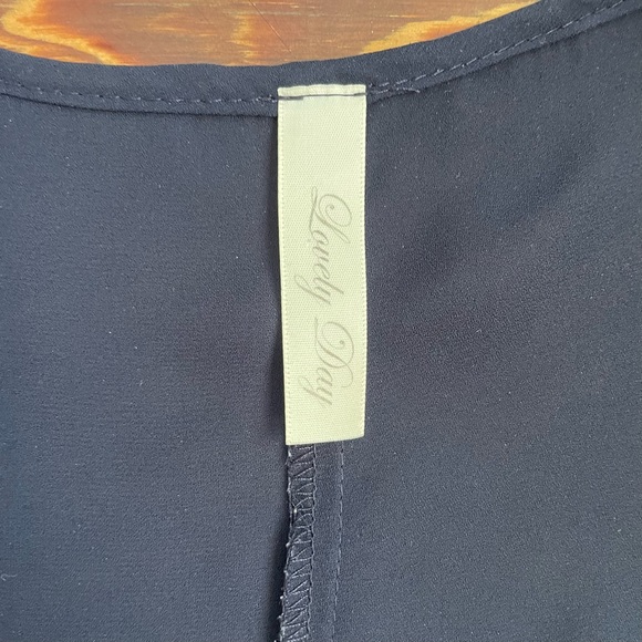 Lovely Day Navy Cold Shoulder Blouse - Picture 4 of 8